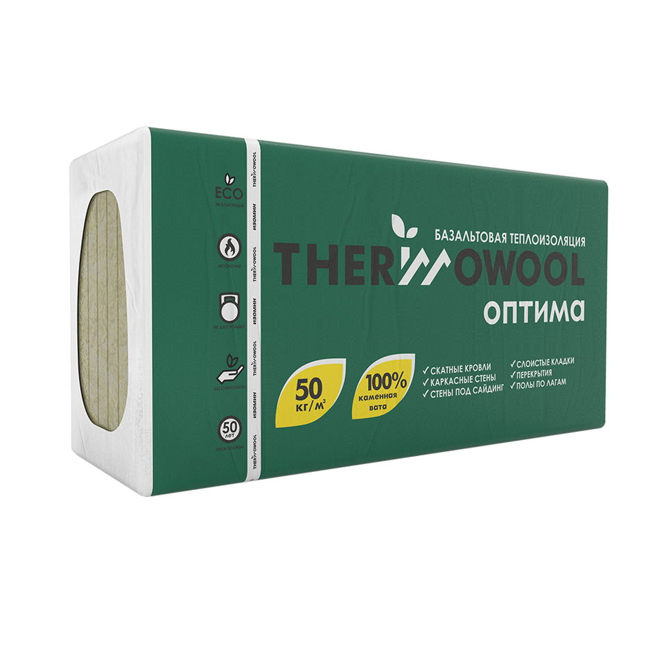 ���� �������� ThermoWool ������ 1200*600*50  (50 ��/�3)   (8�� � ��-��)(0,288�3/5,76 �2)