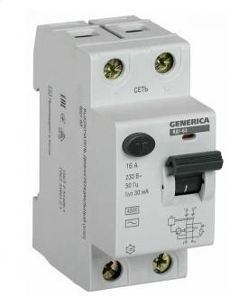 ���� IEK GENERICA ����. ���������������� (���) ��1-63 2P 16� 30��, ��� AC, 4,5��, ������. MDV15-2-016-030